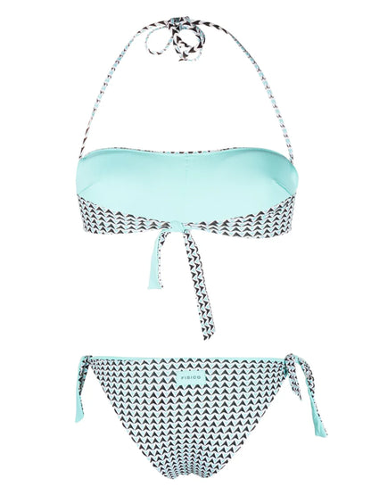 Geometric-Pattern Bikini Set