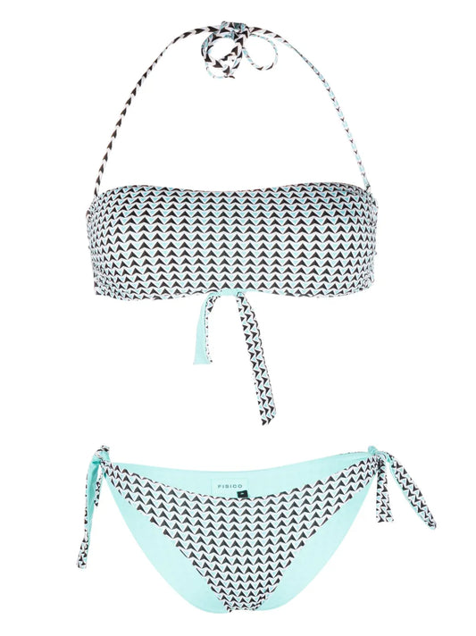 Geometric-Pattern Bikini Set