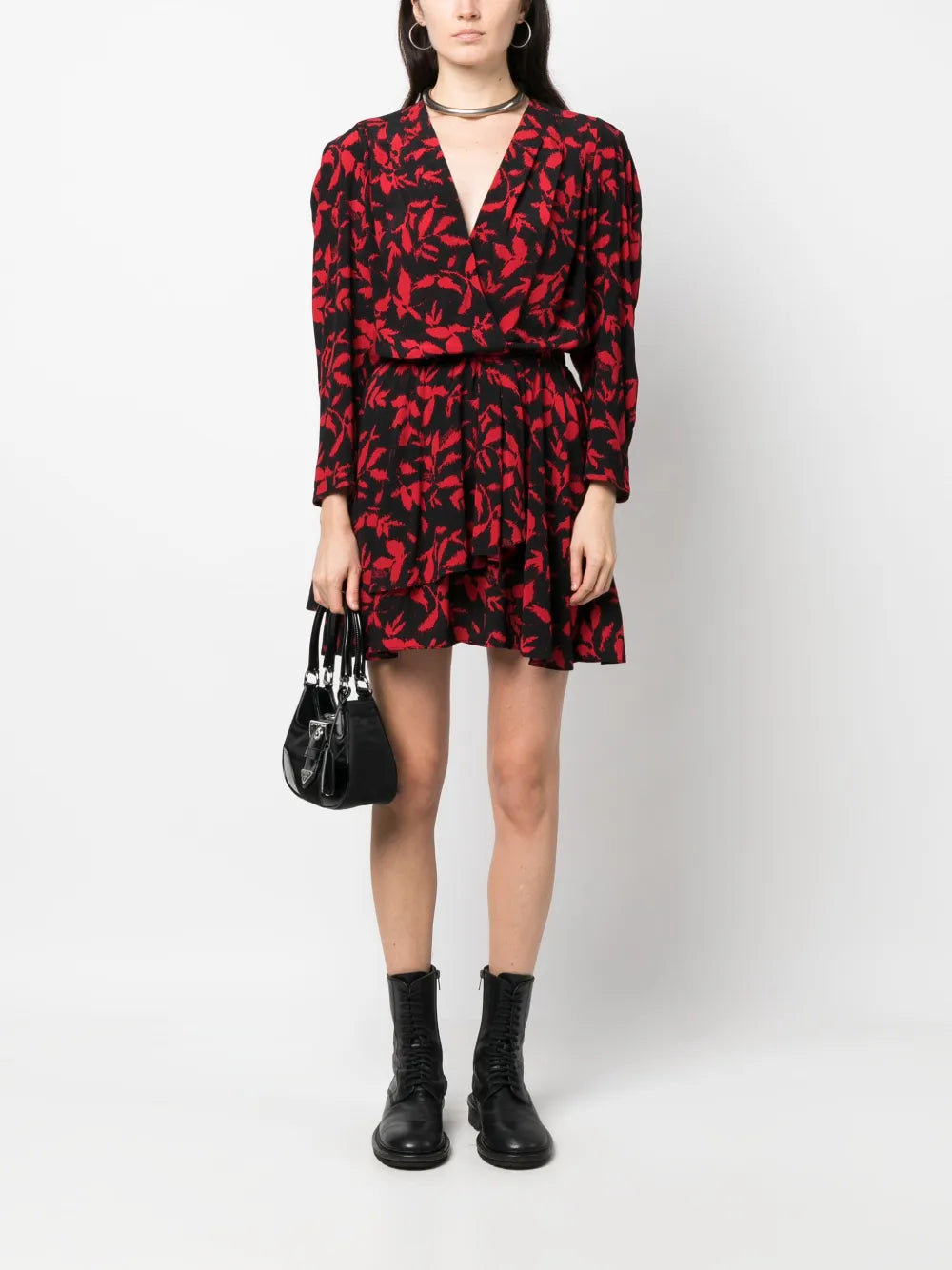 Rogers Leaf-Print Minidress