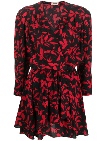 Rogers Leaf-Print Minidress