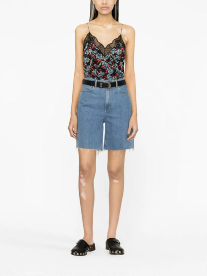 Christy Floral-Print Silk Camisole