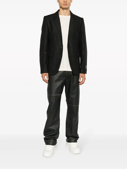 Viks Striped Single-Breasted Blazer