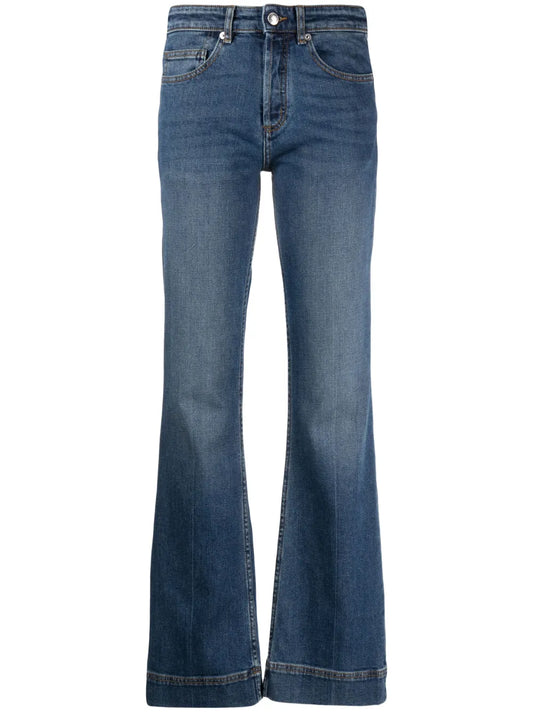 Flared Cotton Jeans