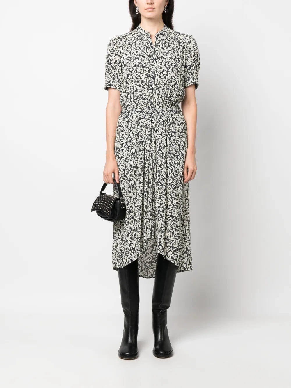 Rima Floral-Print Midi Dress