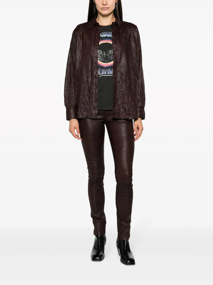 Phlame Skinny Leather Trousers