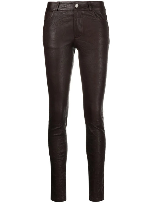Phlame Skinny Leather Trousers