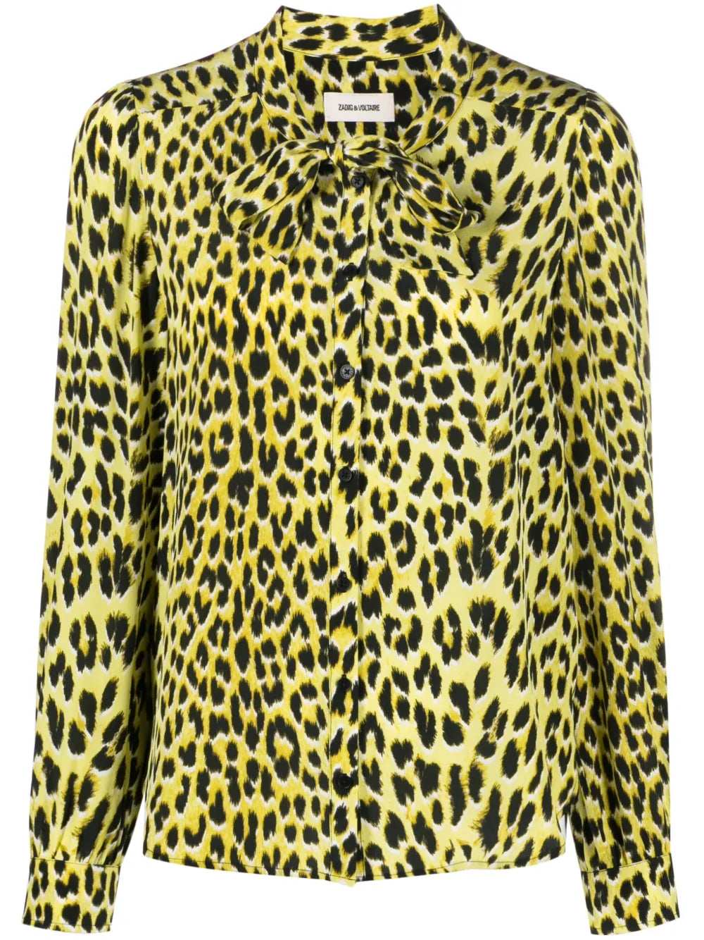 Taos Leopard-Print Silk Shirt