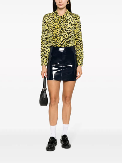 Taos Leopard-Print Silk Shirt