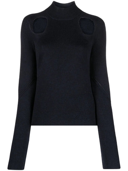 Micky Cut-Out Merino-Wool Jumper