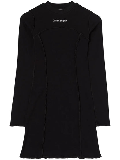 Logo-Embroidered Ribbed Minidress