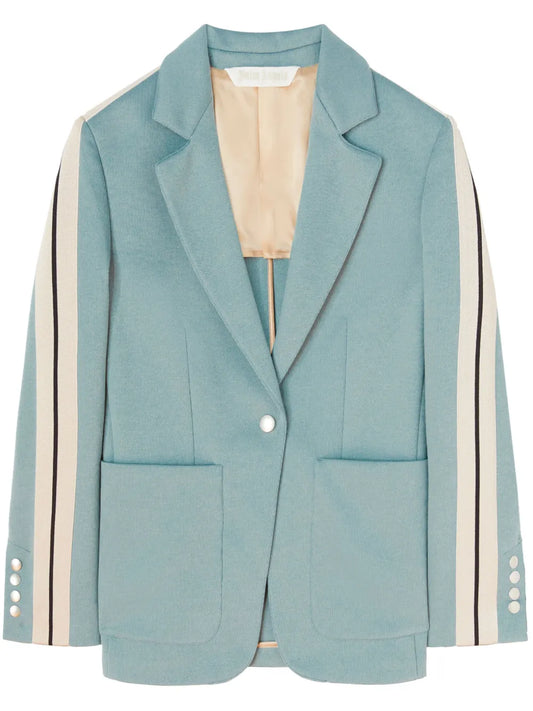 Side-Stripe Single-Breasted Blazer