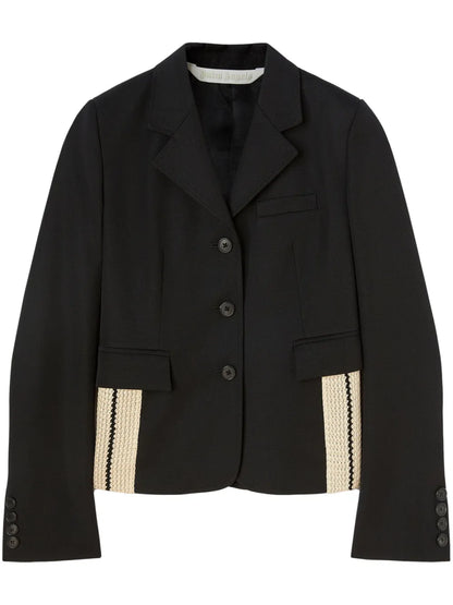 Side-Embellished Fitted Blazer