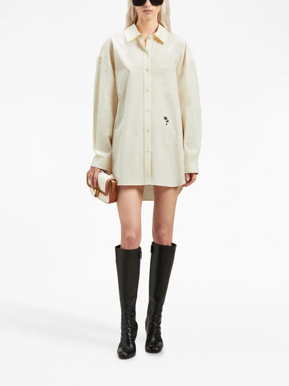 Palms-Embroidered Poplin Shirt