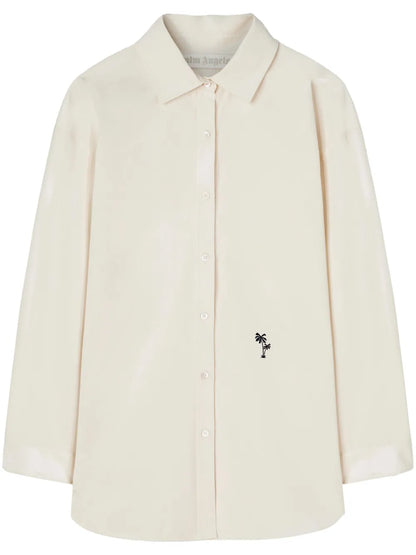Palms-Embroidered Poplin Shirt