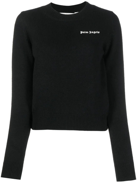 Logo-Embroidered Ribbed-Knit Jumper