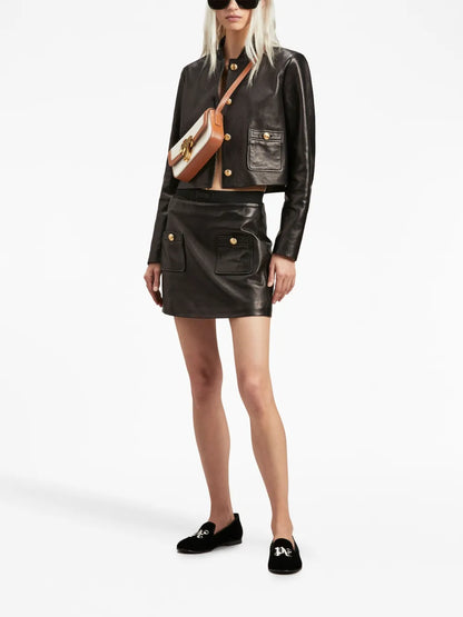 Cropped Leather Jacket