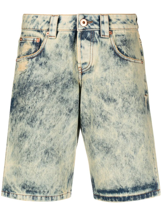 Logo-Patch Denim Shorts
