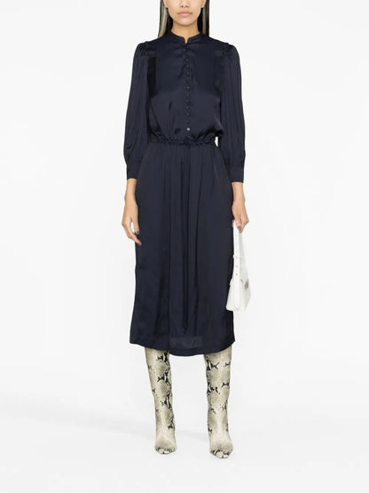 Relinda Satin-Finish Shirt Dress