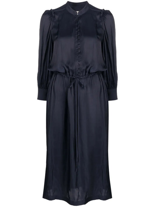 Relinda Satin-Finish Shirt Dress