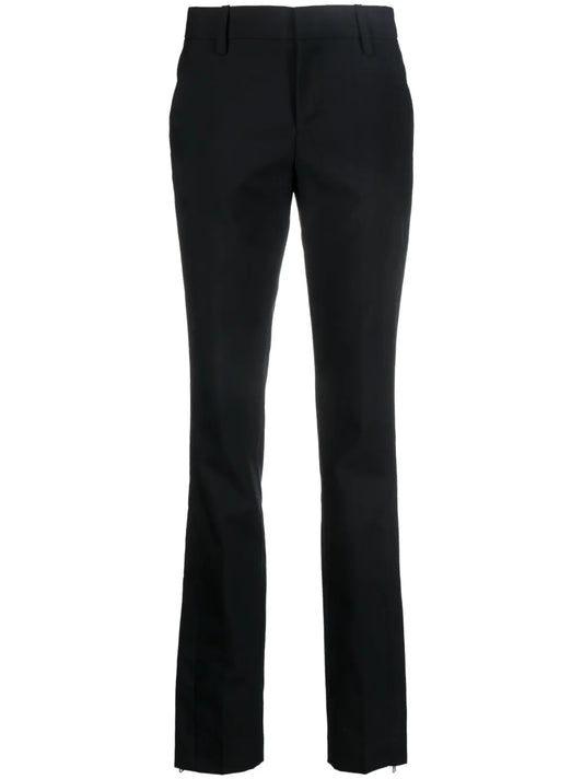 Prune Tailored-Cut Trousers