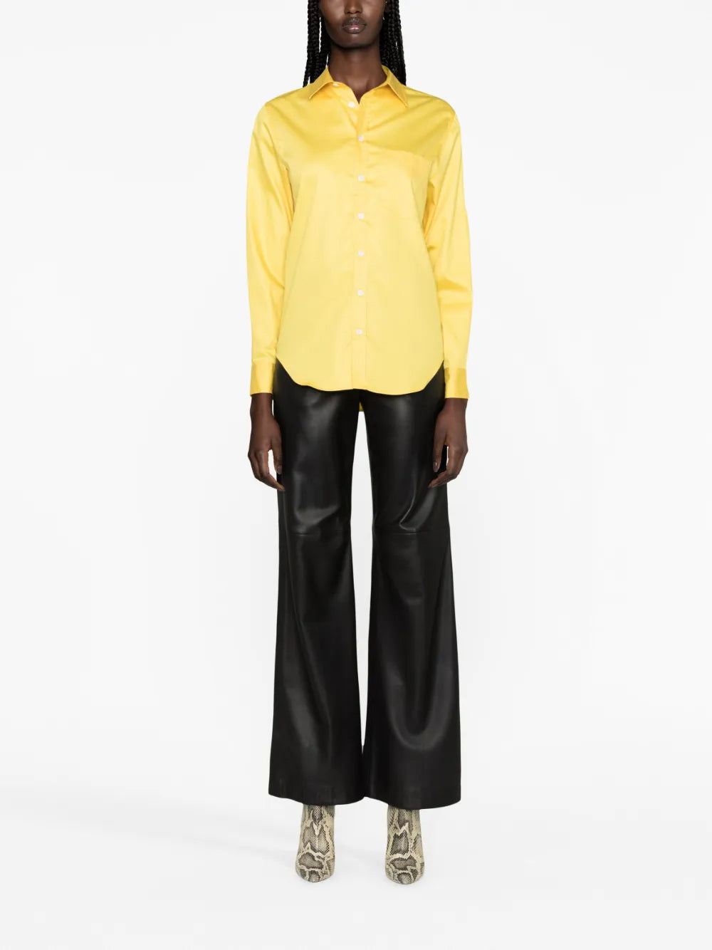 Taskiz Slogan-Embroidered Cotton Shirt