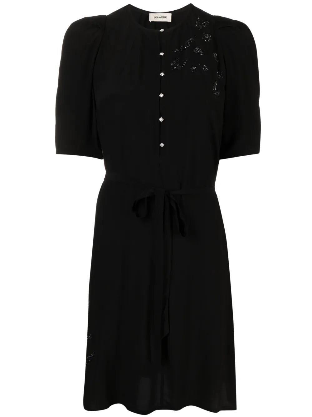 Rhinestone-Embellished Mini Dress