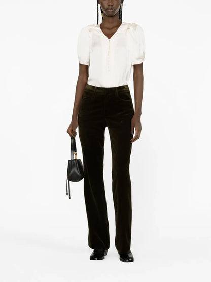 Pistol Flared Velvet Trousers