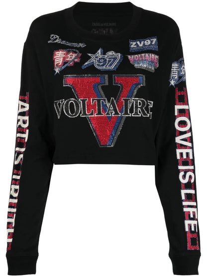 Iona Voltaire Cropped Long-Sleeve T-Shirt