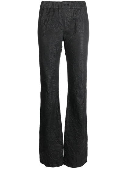 Pauline Crinkled Leather Trousers
