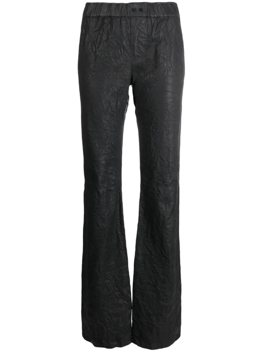 Pauline Crinkled Leather Trousers