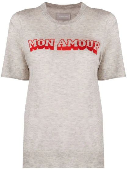 Mon Amour-Jacquard Cashmere Sweater