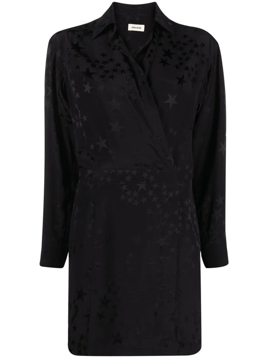 Star Silk-Jacquard Minidress
