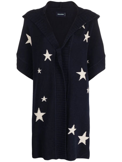 Inna Star-Jacquard Cashmere Cardigan