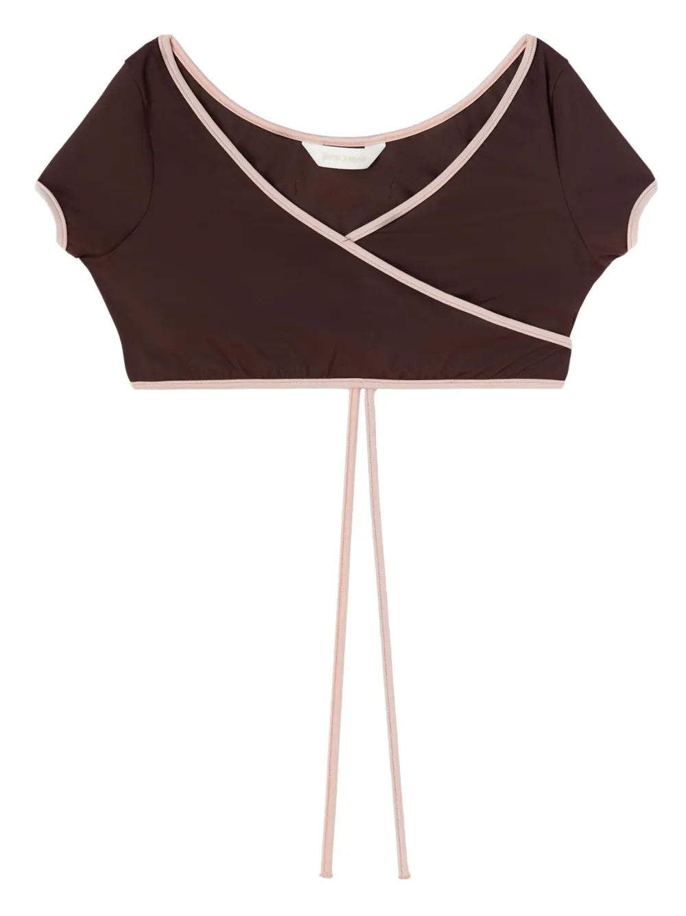Cap-Sleeve Wrap Bikini Top