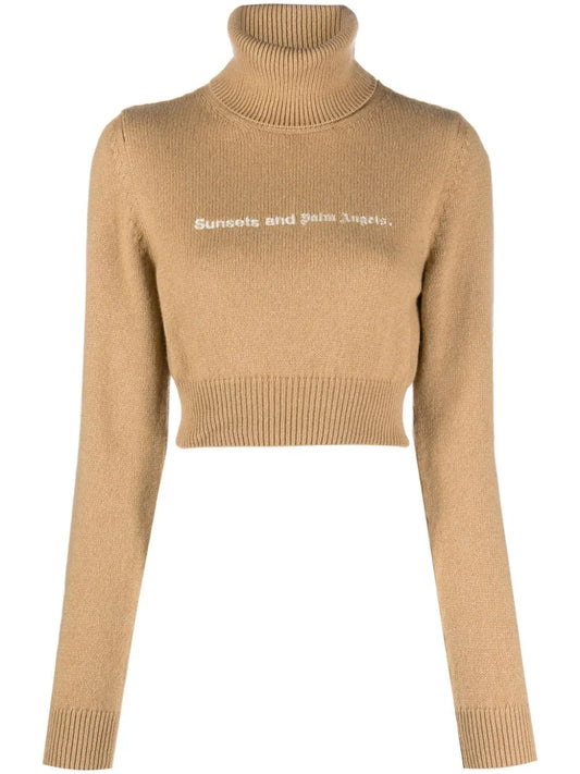 Sunsets Embroidered Cropped Jumper