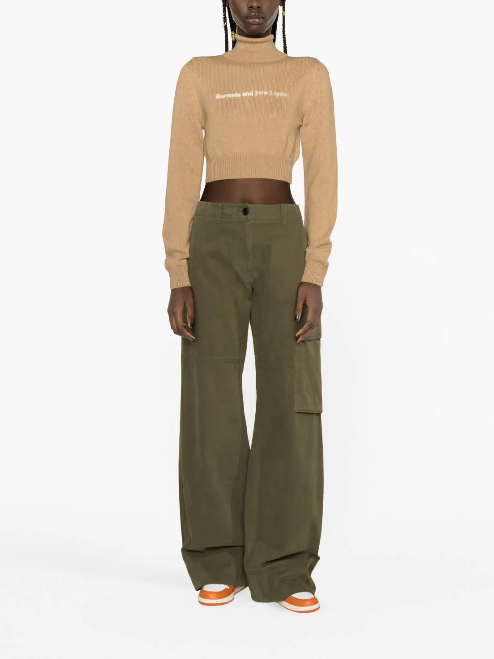 Sunsets Embroidered Cropped Jumper