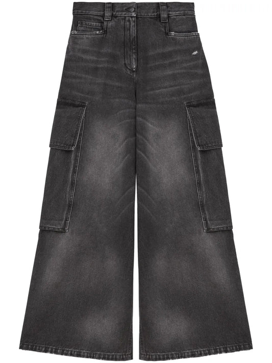 Low-Rise Wide-Leg Jeans