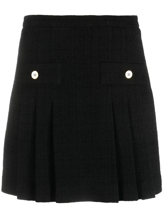 High-Waisted Pleated Miniskirt