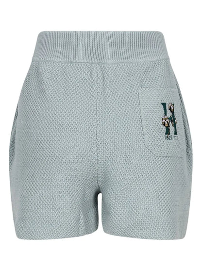 Logo-Embroidered Knitted Shorts