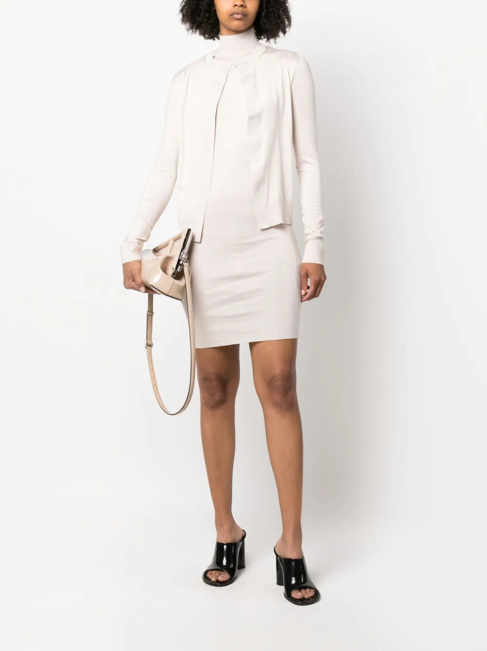 Open-Front Knitted Cardigan