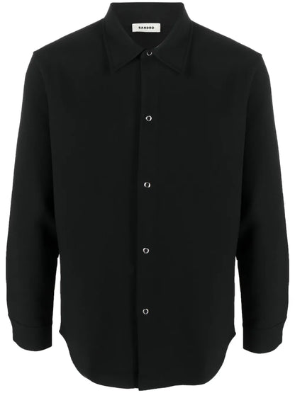 Classic-Collar Button-Up Shirt