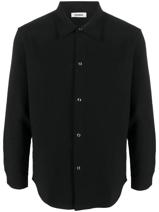 Classic-Collar Button-Up Shirt