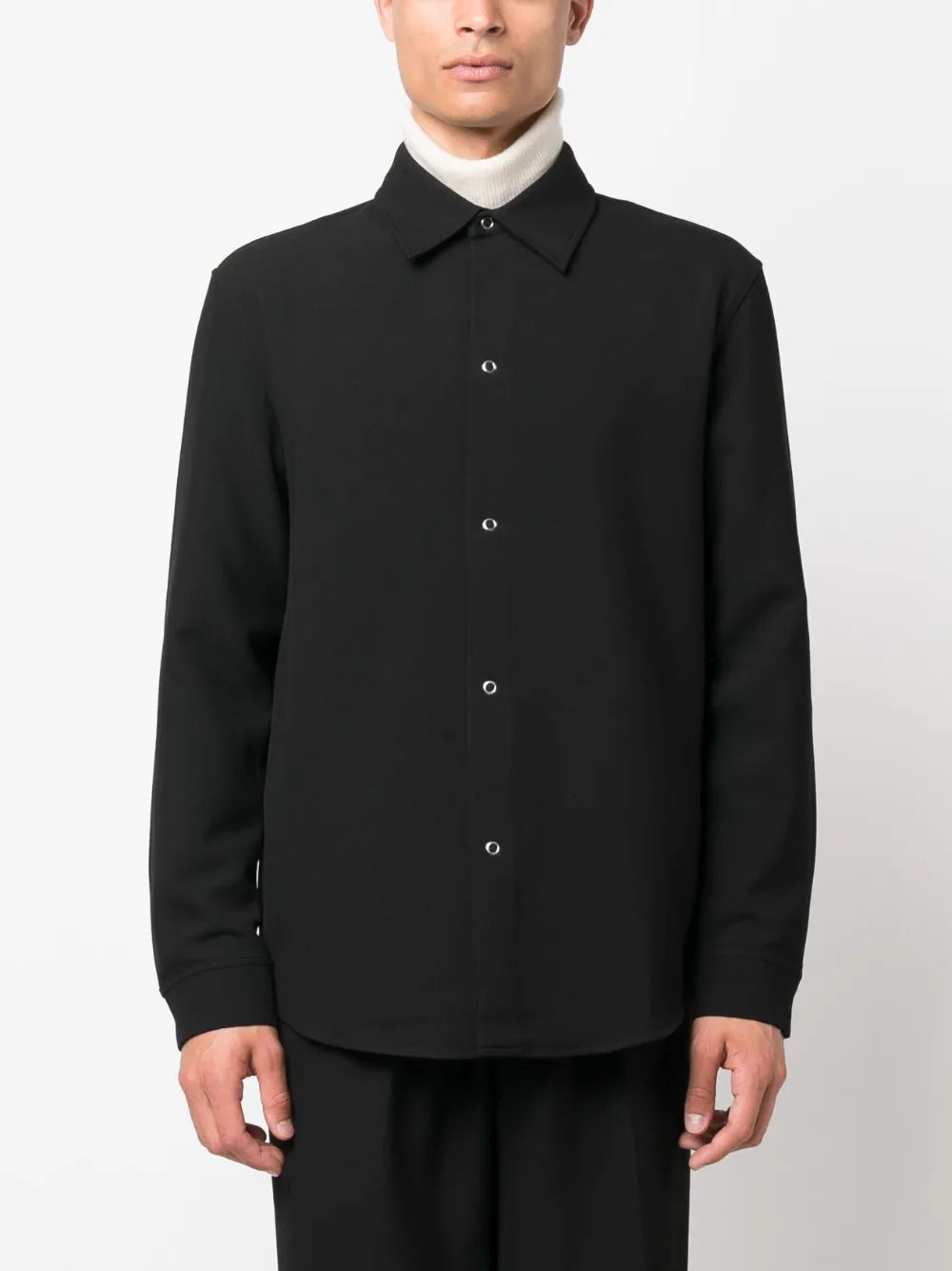 Classic-Collar Button-Up Shirt