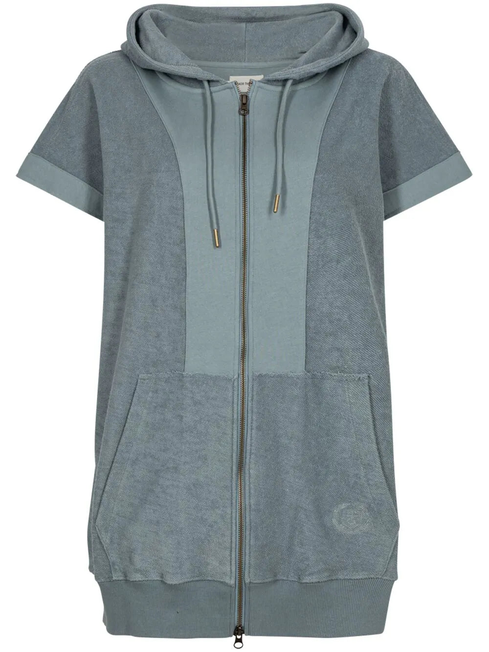 Labor Zip-Up Short-Sleeve Hoodie