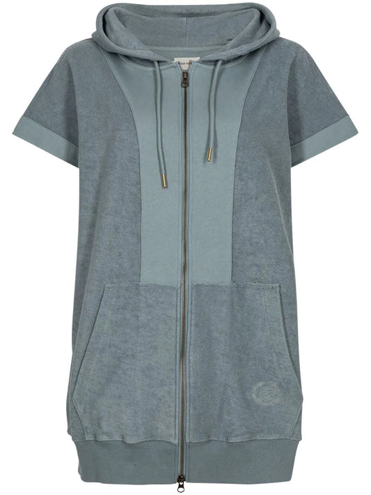 Labor Zip-Up Short-Sleeve Hoodie