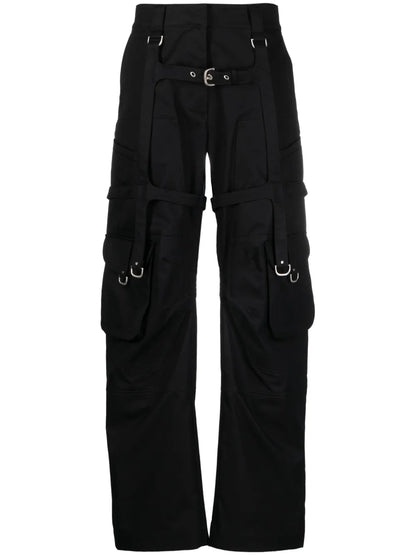 Buckled Cotton Cargo Pants