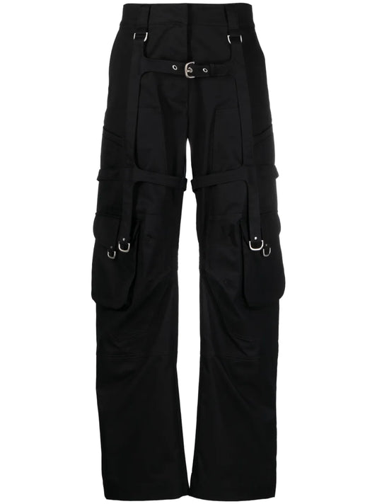 Buckled Cotton Cargo Pants