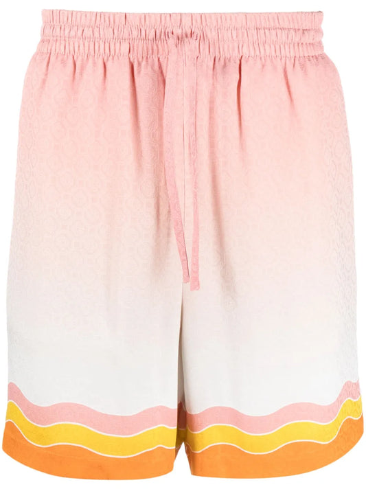 Rainbow Monogram Silk Shorts