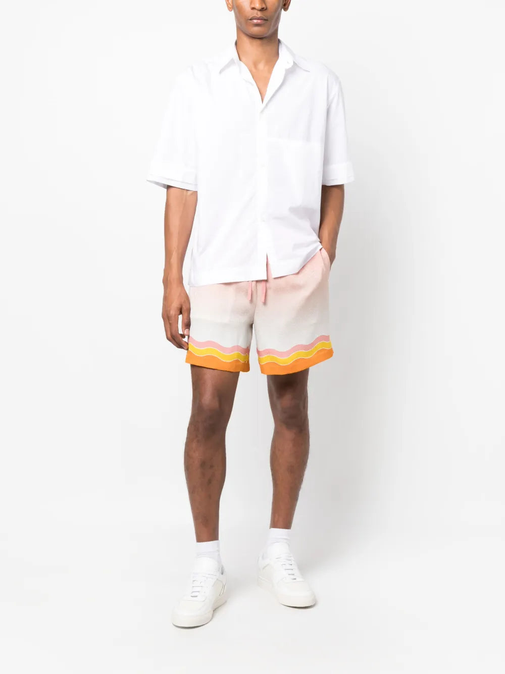 Rainbow Monogram Silk Shorts