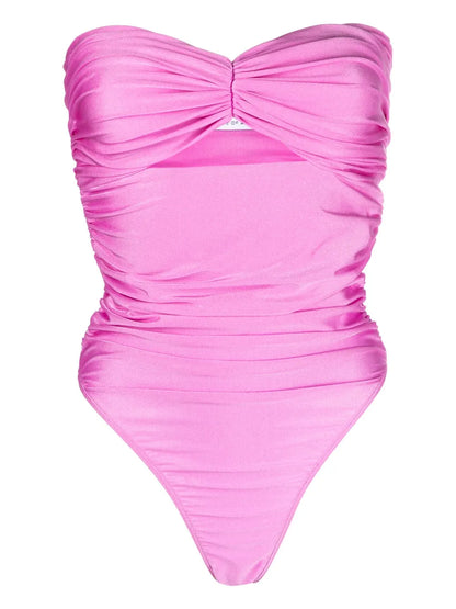 Ruched-Effect Strapless Swimsuit